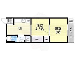 千種ケ丘グランドハイツ 2DKの間取図画像