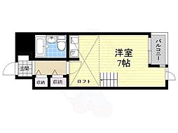 ロイヤルメゾン宝塚南 ワンルームの間取図画像