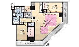 ザ・宝塚タワー 2LDKの間取図画像