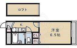 レオパレスアクティ3 1Kの間取図画像