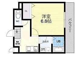 リーガルコート山本駅前 1Kの間取図画像