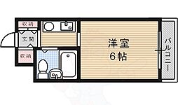 シャンブル・ド甲東園 ワンルームの間取図画像
