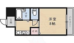 パッシーココ2 1Kの間取図画像