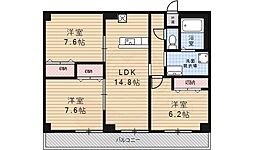 ハビタットセレッソ3 3LDKの間取図画像