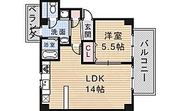 ViewTerrace売布 1LDKの間取図画像