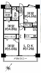 ライオンズマンション南大沢第2 3LDKの間取図画像