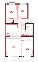 星が丘ハイム 3LDKの間取図画像