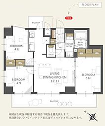 藤和シティホームズ西八王子 3LDKの間取図画像