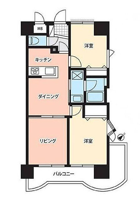 2LDK 間取り