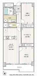 東急ドエルアルス相模原 2SLDKの間取図画像
