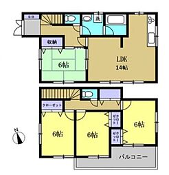町田市矢部町 3LDKの間取り