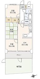 ライオンズヒルズ町田第2 3LDKの間取図画像