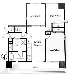 ゼファー西八王子 3DKの間取図画像