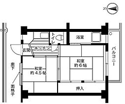 ビレッジハウス水口2号棟 1階/-