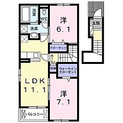 グリーン琥珀甲南II 2階