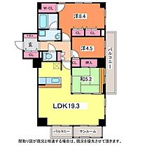 パルステージ関屋  ｜ 新潟県新潟市中央区関新1丁目（賃貸マンション3LDK・3階・90.03㎡） その2