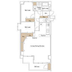 間取図画像 2LDK