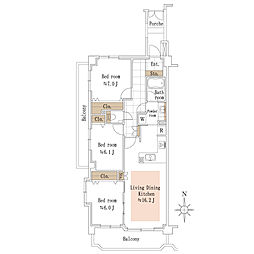 間取図画像 3LDK