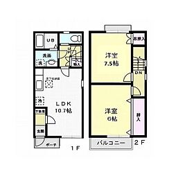 アズール3 2LDKの間取図画像