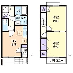 ル・プルミエ 2DKの間取図画像