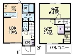ソレイユ・ルヴァン1 2LDKの間取図画像