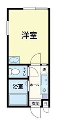 ブラウアー・ベルク 1Kの間取図画像