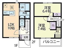 Faliate B 2LDKの間取図画像