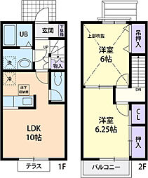 セージ・ブルー 2LDKの間取図画像