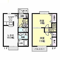 ファミーユA 2LDKの間取図画像