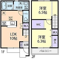 ルーラル神峰 2LDKの間取図画像