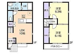 レジーナ・ブルー 2LDKの間取図画像