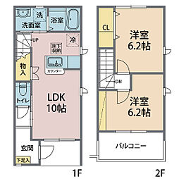 シュライン・フォレスト 2LDKの間取図画像