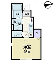 フォーリアさくらA 1Kの間取図画像