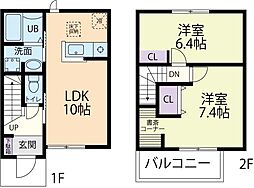 ソレイユC 2LDKの間取図画像