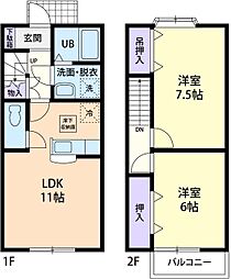 クレアトゥール 2LDKの間取図画像
