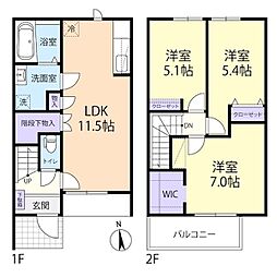 Histoire(イストワール) II 3LDKの間取図画像