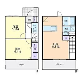 グレーシア 2LDKの間取図画像