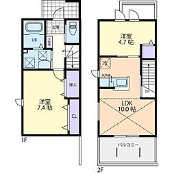 メルシー 2LDKの間取図画像