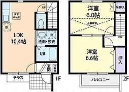 サクラテラスA 2LDKの間取図画像