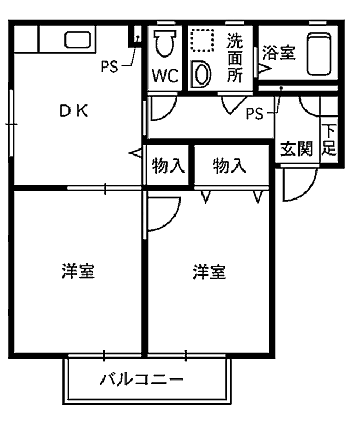 シャーメゾンＥＹ A101｜福井県鯖江市水落町1丁目6番6号(賃貸マンション2K・1階・43.01㎡)の写真 その2