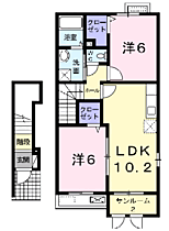 ジャルダンフルールII 201 ｜ 福井県丹生郡越前町気比庄50－1－4（賃貸アパート2LDK・2階・58.13㎡） その2