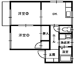 エーデルワイス Ｃ206 ｜ 福井県鯖江市舟津町4丁目6-12（賃貸マンション2DK・2階・43.54㎡） その2