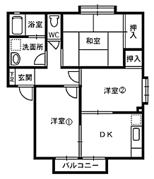 サン・シティーA 3DKの間取図画像