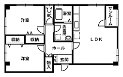 間取図画像 2LDK