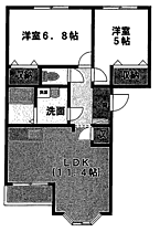 ルミナス新和 201 ｜ 福井県敦賀市新和町1丁目17（賃貸アパート2LDK・2階・53.80㎡） その2