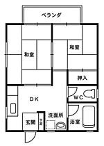 コーポ山口II 201 ｜ 福井県敦賀市金山34-14-5（賃貸アパート2K・2階・32.30㎡） その2