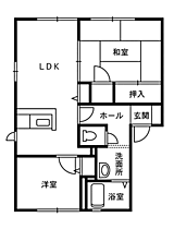 パセオ野神 C101 ｜ 福井県敦賀市野神114-5-1（賃貸マンション2LDK・1階・53.28㎡） その2