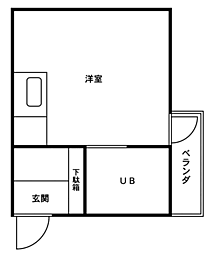 ベルメゾン ワンルームの間取図画像