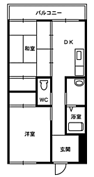 ベルステイツマンション 2Kの間取図画像
