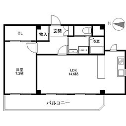 大成第1ビル 1LDKの間取図画像